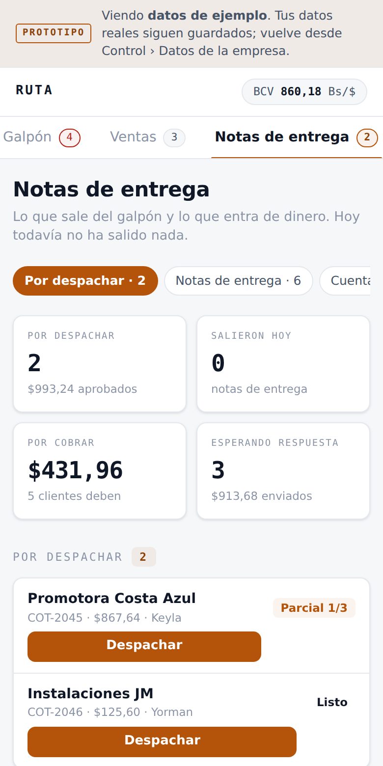 Notas de entrega